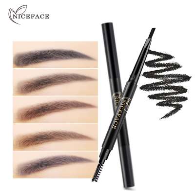 NICEFACE Pro Eyebrow Pencil Waterproof Long Lasting Eyebrow Enhancer Makeup Brown Black Brows Liner with Brush Cosmetic Kit Tool